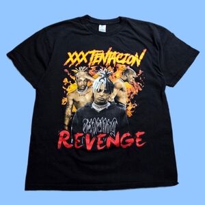 XXXTentacion Rap Hip Hop Black T-Shirt 100% Cotton Size L Teestyled